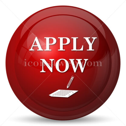 Apply now icon. Apply now internet button on white background. - Website icons