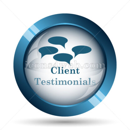Client testimonials icon. Client testimonials website button. - Icons for website