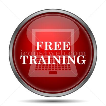 Free training icon. Free training internet button on white background. - Website icons