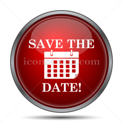 Save the date icon. Save the date website button on white background. - Icons for website