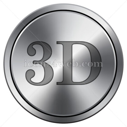 3D icon. Round icon imitating metal. - Website icons