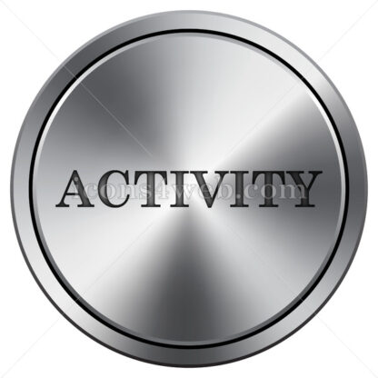 Activity icon. Round icon imitating metal. - Website icons