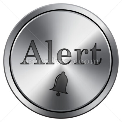 Alert icon. Round icon imitating metal. - Website icons