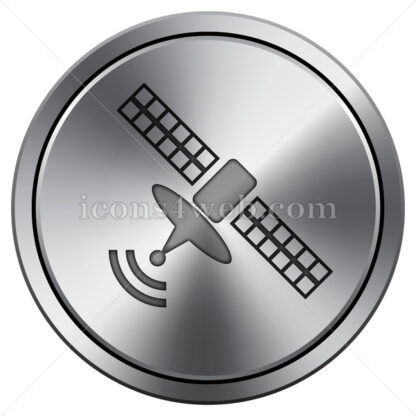 Antenna icon. Round icon imitating metal. - Website icons