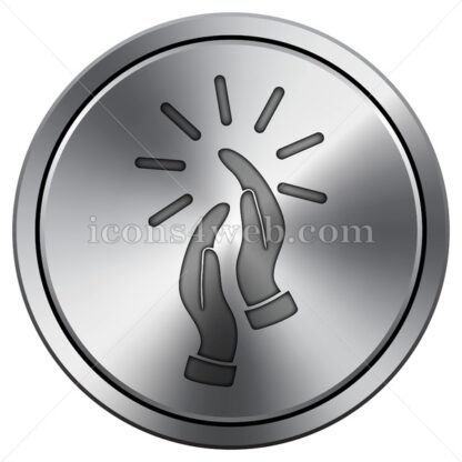Applause icon. Round icon imitating metal. - Website icons