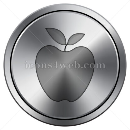 Apple icon. Round icon imitating metal. - Website icons