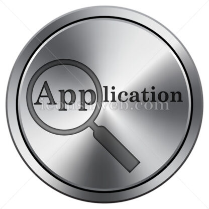 Application icon. Round icon imitating metal. - Website icons