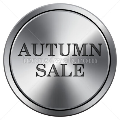 Autumn sale icon. Round icon imitating metal. - Website icons