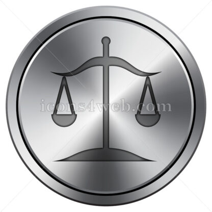 Balance icon. Round icon imitating metal. - Website icons