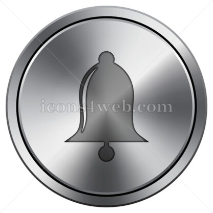 Bell icon. Round icon imitating metal. - Website icons