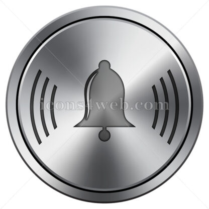 Bell ringing icon. Round icon imitating metal. - Website icons