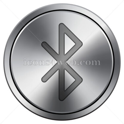 Bluetooth icon. Round icon imitating metal. - Website icons