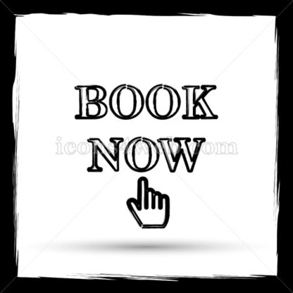 Book now icon, Book now website button on white background - Website icons