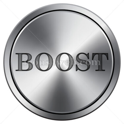 Boost icon. Round icon imitating metal. - Website icons