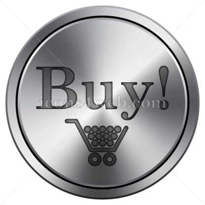 Buy icon. Round icon imitating metal. - Website icons
