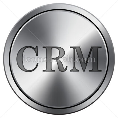 CRM icon. Round icon imitating metal. - Website icons