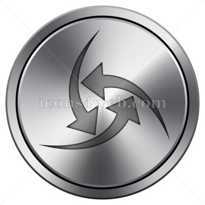Change arrows icon. Round icon imitating metal. - Website icons