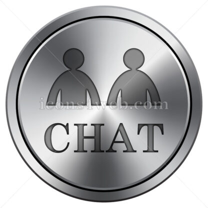 Chat icon. Round icon imitating metal. - Website icons