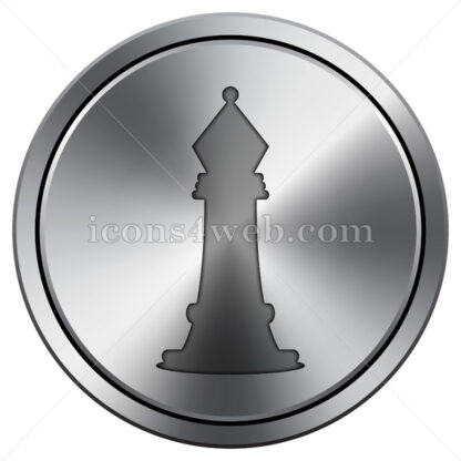 Chess icon. Round icon imitating metal. - Website icons