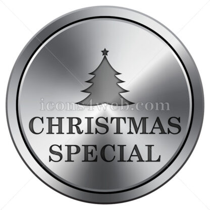 Christmas special icon. Round icon imitating metal. - Website icons