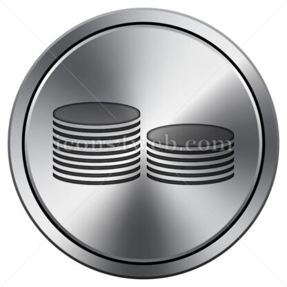 Coins.Money icon. Round icon imitating metal. - Website icons