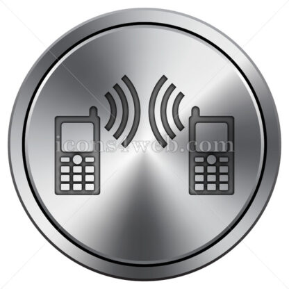 Communication icon. Round icon imitating metal. - Website icons