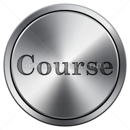 Course icon. Round icon imitating metal. - Website icons