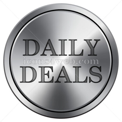 Daily deals icon. Round icon imitating metal. - Website icons