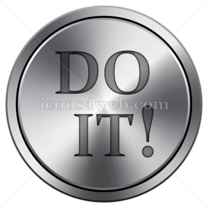 Do it icon. Round icon imitating metal. - Website icons