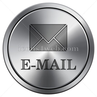 E-mail icon. Round icon imitating metal. - Website icons