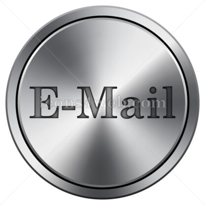 E-mail text icon. Round icon imitating metal. - Website icons