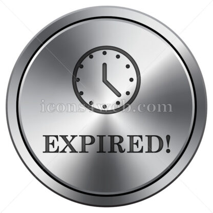 Expired icon. Round icon imitating metal. - Website icons