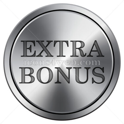 Extra bonus icon. Round icon imitating metal. - Website icons