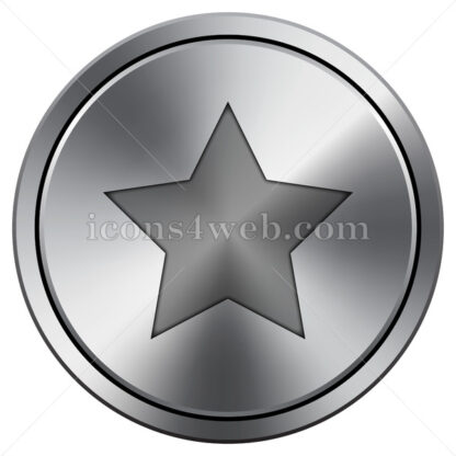 Favorite  icon. Round icon imitating metal. - Website icons