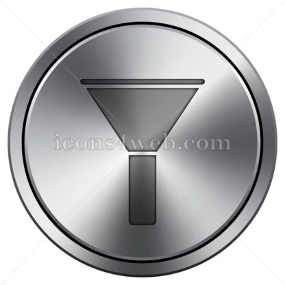 Filter icon. Round icon imitating metal. - Website icons
