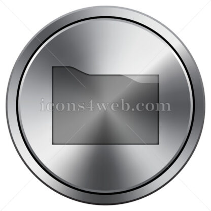 Folder icon. Round icon imitating metal. - Website icons