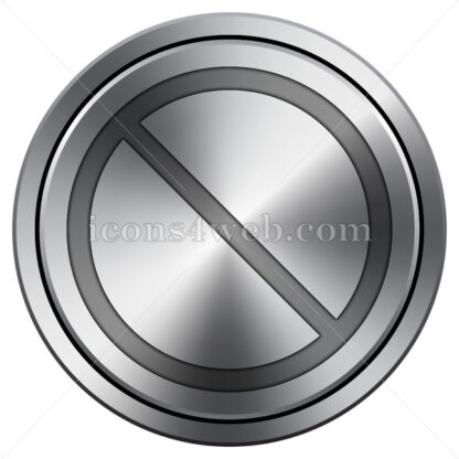 Forbidden icon. Round icon imitating metal. - Website icons