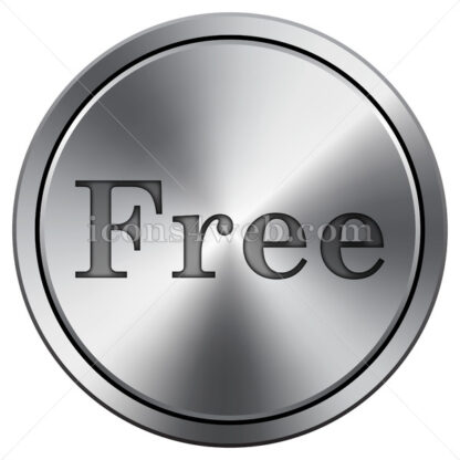 Free icon. Round icon imitating metal. - Website icons