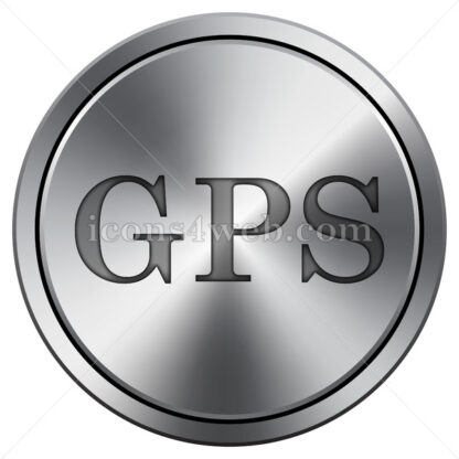 GPS icon. Round icon imitating metal. - Website icons