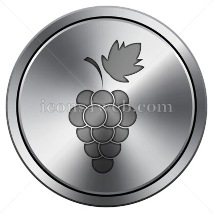 Grape icon. Round icon imitating metal. - Website icons