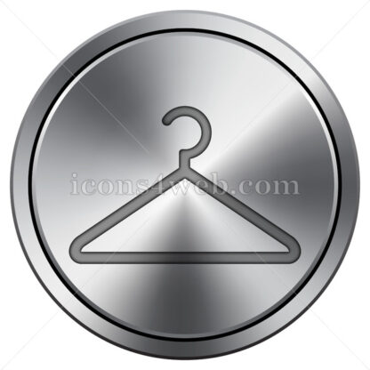 Hanger icon. Round icon imitating metal. - Website icons