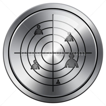 Headhunting icon. Round icon imitating metal. - Website icons