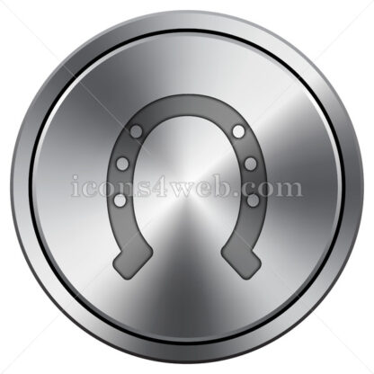 Horseshoe icon. Round icon imitating metal. - Website icons