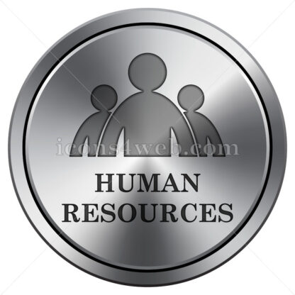 Human Resources icon. Round icon imitating metal. - Website icons