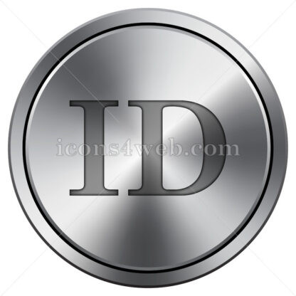 ID icon. Round icon imitating metal. - Website icons