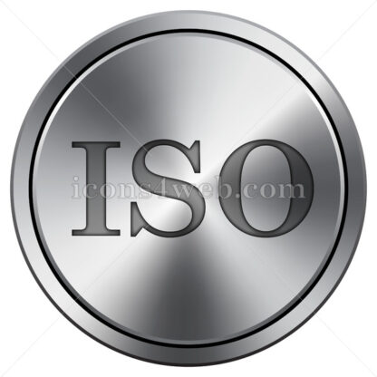 ISO icon. Round icon imitating metal. - Website icons