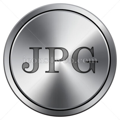 JPG icon. Round icon imitating metal. - Website icons