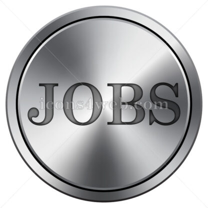 Jobs icon. Round icon imitating metal. - Website icons
