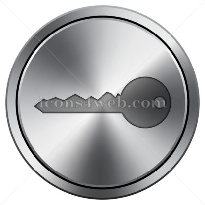 Key icon. Round icon imitating metal. - Website icons