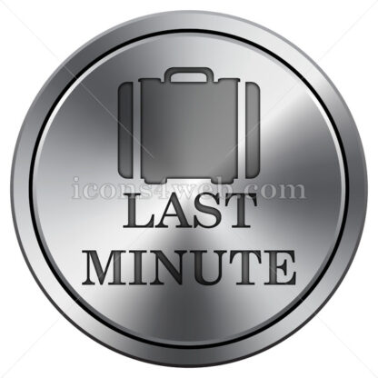 Last minute icon. Round icon imitating metal. - Website icons